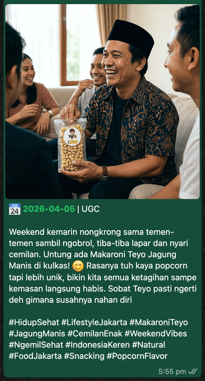WhatsApp post โ food review by Bagas Kuliner